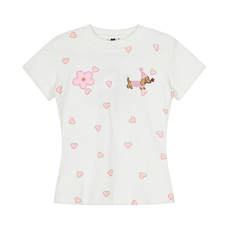 Simple T-Shirt With All-Over Star Print