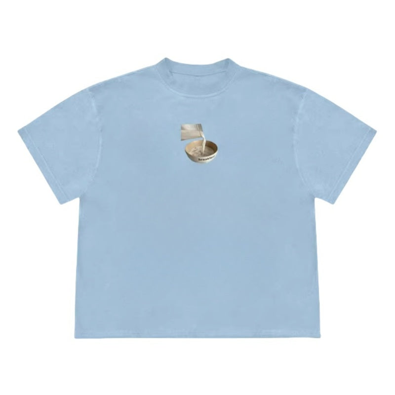 Casual All-Match Blue Trendy T-Shirt