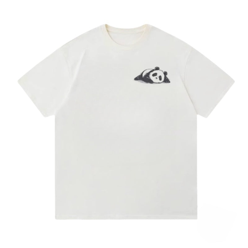 Casual Panda Print Oversize T-Shirt